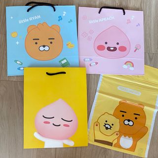 【新品未使用】 カカオフレンズ　ライアン　アピーチ　紙袋　ショッパー　チュンシク(ショップ袋)
