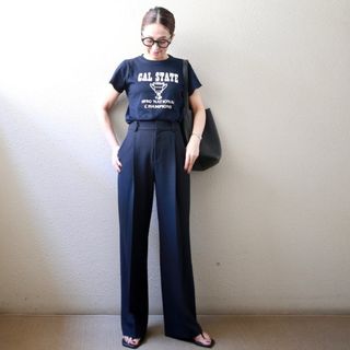 DEUXIEME CLASSE - 送料込◎ベトゥープ◎2WAYツイルタックパンツ ネイビー