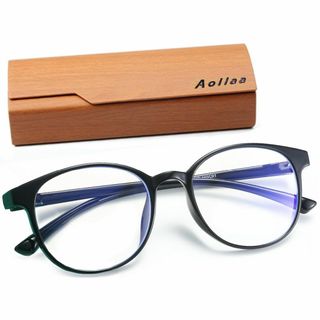[Aollaa] 【TR90素材・軽量快適】ブルーライトカット眼鏡 伊達メガネ (その他)