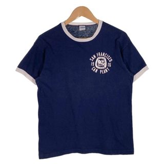 チャンピオン(Champion)の70's Champion チャンピオン SAN FRANCISCO CAN PLANT リンガーTシャツ ネイビー バータグ Size L(Tシャツ/カットソー(半袖/袖なし))
