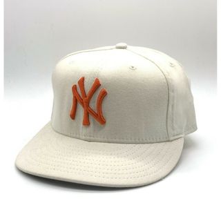 ニューエラ(NEW ERA)の90's New Era ニューエラ MLB ニューヨーク・ヤンキース 59FIFTY ベースボールキャップ ホワイト ウール USA製 Size 7 1/8 (56.8cm)(キャップ)