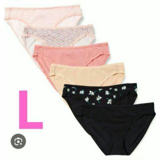 6枚組 ビキニショーツ コットン レディース L 下着 ショーツ(ショーツ)