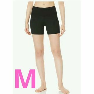 ヨガ ショートパンツ ミドル丈 着圧 スポーツ フィットネス レディース 黒 M