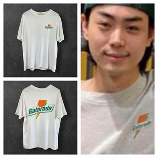ヘインズ(Hanes)の90s ゲータレード クラッシュTシャツ XL 企業系ボロTEE 雰囲気系(Tシャツ/カットソー(半袖/袖なし))