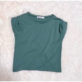 バビロン(BABYLONE)のTシャツ　カットソー　フレンチスリーブ　エメラルドグリーン　M(カットソー(半袖/袖なし))
