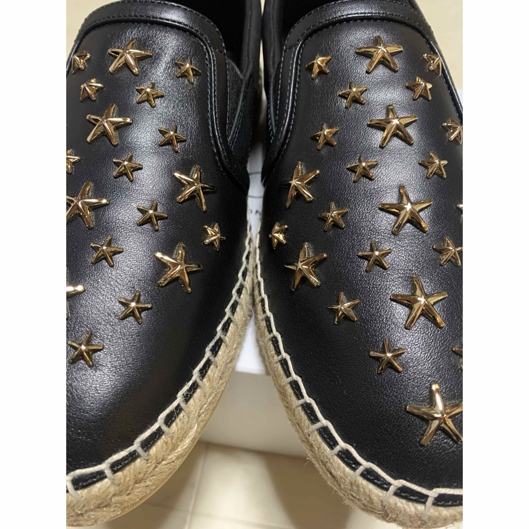 Jimmy Choo DONNA Black× Goldエスパドリーユ靴シューズ JIMMY CHOO - ジミーチュウ JIMMY CHOO メンズ エスパドリーユの