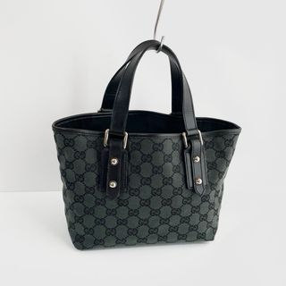 グッチ(GUCCI)の【美品】グッチ ミニ トートバッグ ハンドバッグ GGキャンバス×レザー(ハンドバッグ)