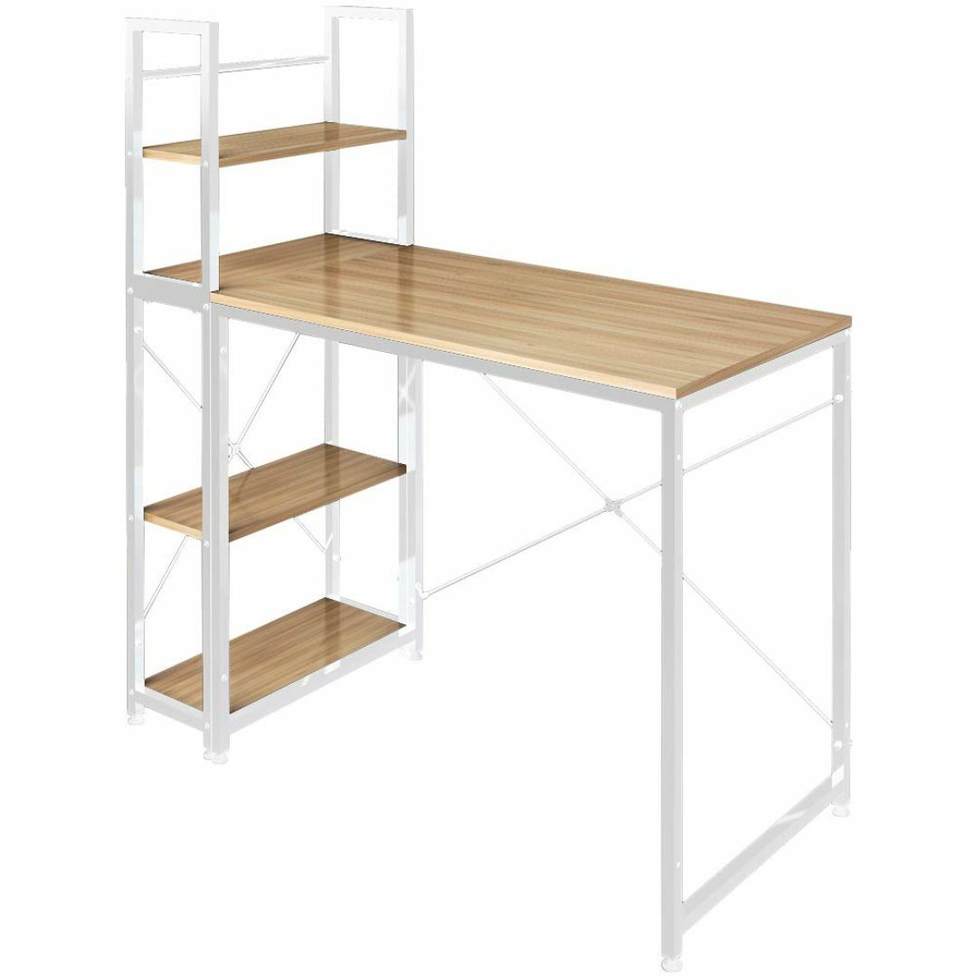 【人気商品】オーエスジェイ(OSJ) パソコンデスク 左右入替可 収納 両用デス インテリア/住まい/日用品のオフィス家具(オフィス/パソコンデスク)の商品写真