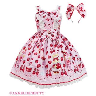 アンジェリックプリティー(Angelic Pretty)のLyrical Bunny ParlorジャンパースカートSet(ひざ丈ワンピース)