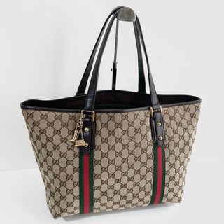 グッチ(GUCCI)の【美品】グッチ トートバッグ ワン ショルダーバッグ GGキャンバス×レザー(トートバッグ)
