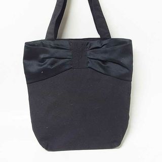 サンローラン(SAINT LAURENT)の【イブ サンローラン】リボンデザイン トートバッグ ブラック(エコバッグ)