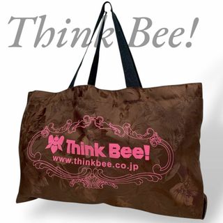 Think Bee! - Think Bee! シンクビー トートバッグ ショップ袋 ナイロン 茶 花柄