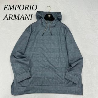 エンポリオアルマーニ(EMPORIO ARMANI)のH475 新品未使用 L エンポリオアルマーニ パーカー ブルー メンズ(パーカー)