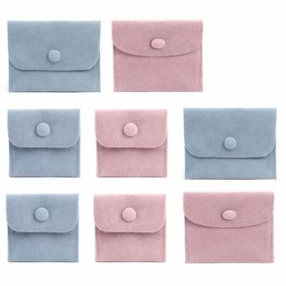 【数量限定】OKUSU-JP ジュエリーポーチ 巾着袋 8個入 アクセサリー 収