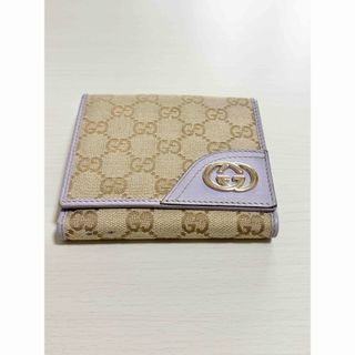 グッチ(GUCCI)のGUCCI 二つ折り財布 GGキャンバス インターロッキングWホック財布(財布)