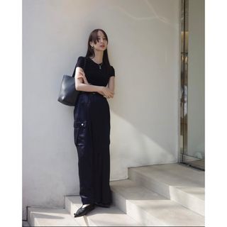 TODAYFUL - louren shiny work pencil skirt navy