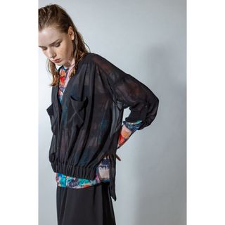 OSMOSIS★シフォンギャザーブルゾン