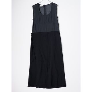 ドリスヴァンノッテン(DRIES VAN NOTEN)のDRIES VAN NOTENドリスヴァンノッテン ライカ期 コットン切替ウールカシミヤシルク ノースリーブロングドレス ワンピース【36】【LOPA78546】(その他)