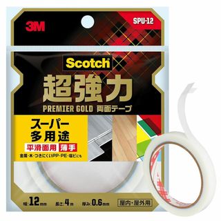 【特価セール】3M 両面テープ 超強力 スーパー多用途 薄手 幅12mm 長さ4(その他)