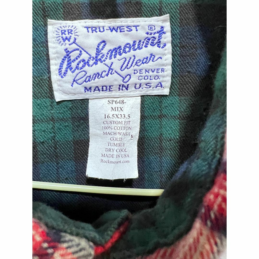 ROCKMOUNT(ロックマウント)のUSA製 ロックマウント チェック クレイジーパターン 長袖 ネルシャツ L 米国製 Rock mount マルチ メンズのトップス(シャツ)の商品写真