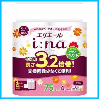 エリエール トイレットペーパー i:na(イーナ) フラワープリント 3.2倍巻
