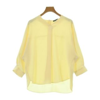 インディヴィ(INDIVI)のINDIVI インディヴィ ブラウス M 黄 【古着】【中古】【送料無料】(シャツ/ブラウス(長袖/七分))