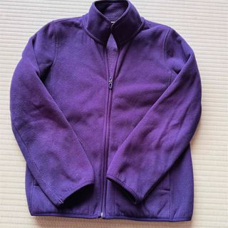 ユニクロ(UNIQLO)のユニクロ　Lサイズ　紫色フリースジャケット　スタンドカラー　中古(ブルゾン)
