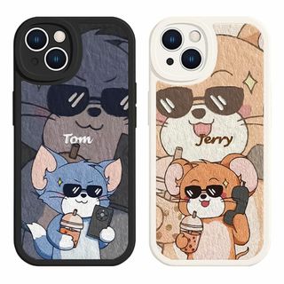 【色:ネコ-黒_サイズ:iPhone 14】トムとジェリー iPhone 14 