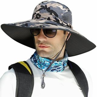 [Bafup] 【特大サイズ60-65cm】サファリハット メンズ 大きめサイズ(その他)