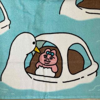 オパンチュウサギ(おぱんちゅうさぎ)の可哀想に！おぱんちゅうさぎ　スワンボート　フェイスタオル　綿100%(タオル/バス用品)