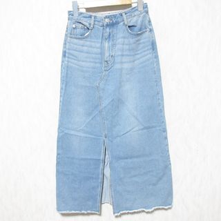 アプワイザーリッシェ(Apuweiser-riche)の未使用 24SS Apuweiser-riche アプワイザーリッシェ スリットデニムスカート 24230860 サイズ2 ライトブルー レディース 古着 中古 USED(ロングスカート)