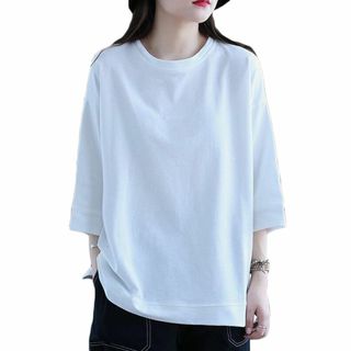 【特価セール】[Muzly] 綿100％ tシャツ レディース カットソー 7分