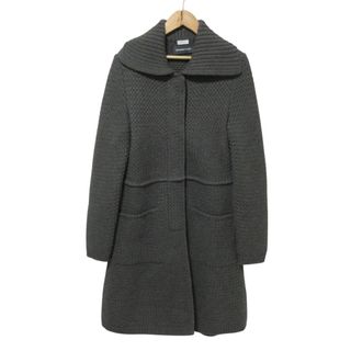 ドゥーズィエムクラス(DEUXIEME CLASSE)の美品 DEUXIEME CLASSE ドゥーズィエムクラス ウールカシミヤ ニットコート チャコールグレー レディース 古着 中古 USED(その他)