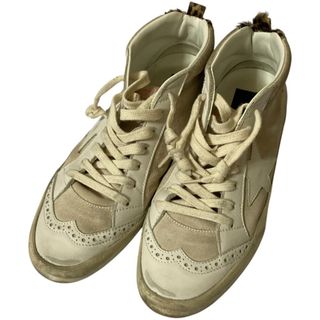 ゴールデングース(GOLDEN GOOSE)の美品 24SS GOLDEN GOOSE ゴールデングース ドゥーズィエムクラス取扱い MID STAR ヴィンテージ加工 スニーカー38 約25cm相当 ベージュ レディース 古着 中古 USED(スニーカー)
