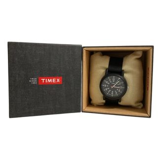 タイメックス(TIMEX)のTIMEX タイメックス インディグロ クォーツ アナログ 3針 デイト 腕時計 ウォッチ CR2016 CELL ブラック メンズ レディース 古着 中古 USED(腕時計)