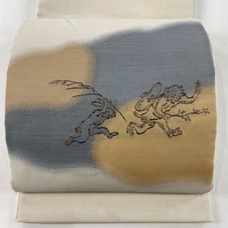 袋帯 名品 お太鼓柄 正絹 【中古】(帯)