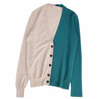 マルニ(MARNI)の美品 マルニ MARNI カーディガン 2020 ニット ウール トップス レディース イタリア製 40(M相当) ベージュ/グリーン(カーディガン)