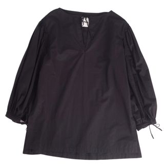 ジルサンダー(JIL SANDER)の美品 ジルサンダー JIL SANDER シャツ 2019 ブラウス プルオーバー コットン トップス レディース 38(M相当) ブラック(シャツ/ブラウス(長袖/七分))