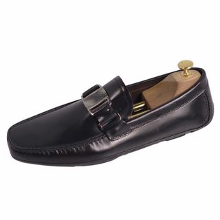 サルヴァトーレフェラガモ(Salvatore Ferragamo)の未使用 サルヴァトーレ フェラガモ Salvatore Ferragamo ローファー モカシン 革靴 メンズ 9.5EE(27.5cm) ブラック(ドレス/ビジネス)
