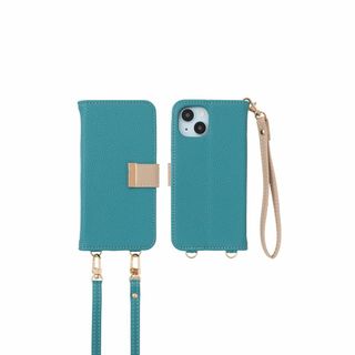 MINTY iPhone15 ケース 手帳型 ショルダー ストラップ バイカラー(その他)