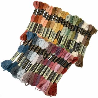 【色:くすみカラー】MYmama 刺繍糸 35本 セット まとめ買い 35色入り(その他)
