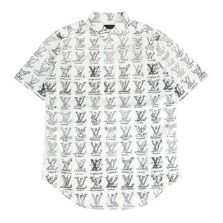 ルイヴィトン(LOUIS VUITTON)のルイヴィトン LV ロゴ プレイズ 半袖シャツ RM211M ZIU HKS19W メンズ ホワイト LOUIS VUITTON 【中古】 【アパレル・小物】(シャツ)