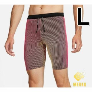 ランニングスパッツ　L　ピンク　マラソン　タイツ　ランニング　スパッツ(陸上競技)
