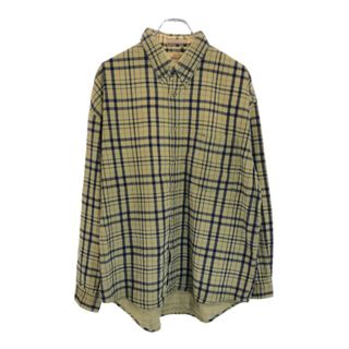 ゲス(GUESS)のGuess ゲス ボタンダウン コーデュロイ 長袖シャツ チェック ベージュ(メンズ L)中古 古着 U8545(シャツ)