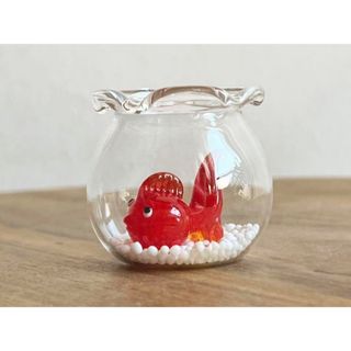 【新品】ガラスの金魚セット(置物)