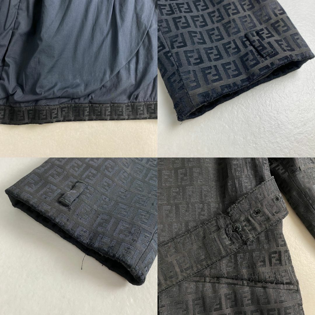 FENDI フェンディ　コート　36サイズ　腰ベルト付き　ズッカ柄　レア品 FENDI フェンディ コート 36サイズ 腰ベルト付き ズッカ柄 レア品
