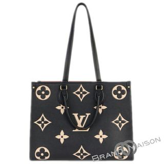 ルイヴィトン(LOUIS VUITTON)のAランク【ルイ・ヴィトン】オンザゴーMM/M45495/モノグラム・アンプラント/ノワール/LOUIS VUITTON/ハンドバッグ/トートバッグ【中古】(トートバッグ)