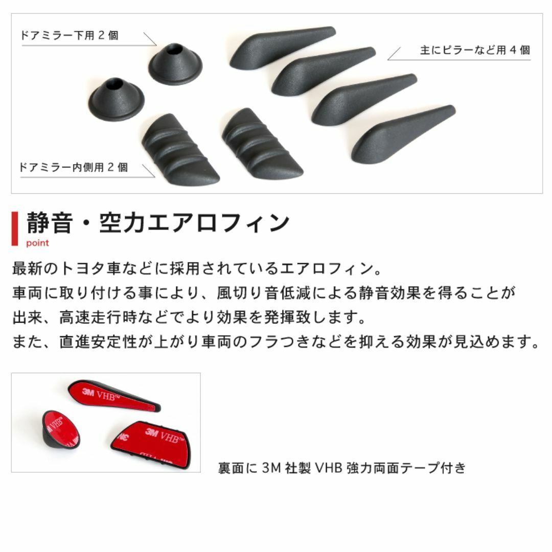 ヤリス GRヤリス ヤリスクロス エアロフィン ドアガード ドアプロテクター 自動車/バイクの自動車(車種別パーツ)の商品写真
