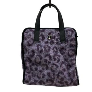 ケイトスペードニューヨーク(kate spade NEW YORK)のKate spade(ケイトスペード) トートバッグ - PXRUA696 パープル×黒 豹柄 ウール、レザー(トートバッグ)