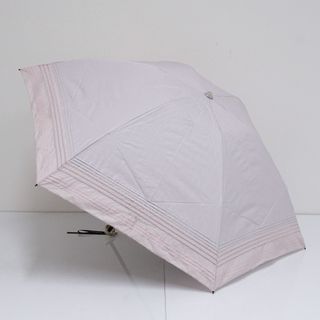 ジルスチュアート(JILLSTUART)の折りたたみ日傘 JILL STUART ジルスチュアート USED美品 晴雨兼用 ピンク ラメストライプ UV 50cm FA9190(傘)